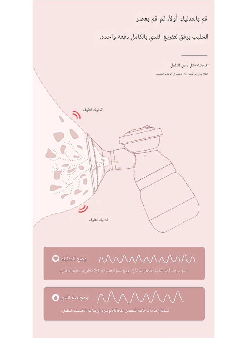 MissBaby Double Electric Breast Pump - 9 Massage and Suction Levels, Anti-Reflux Design, Quiet Portable Breast Pump - Image 5